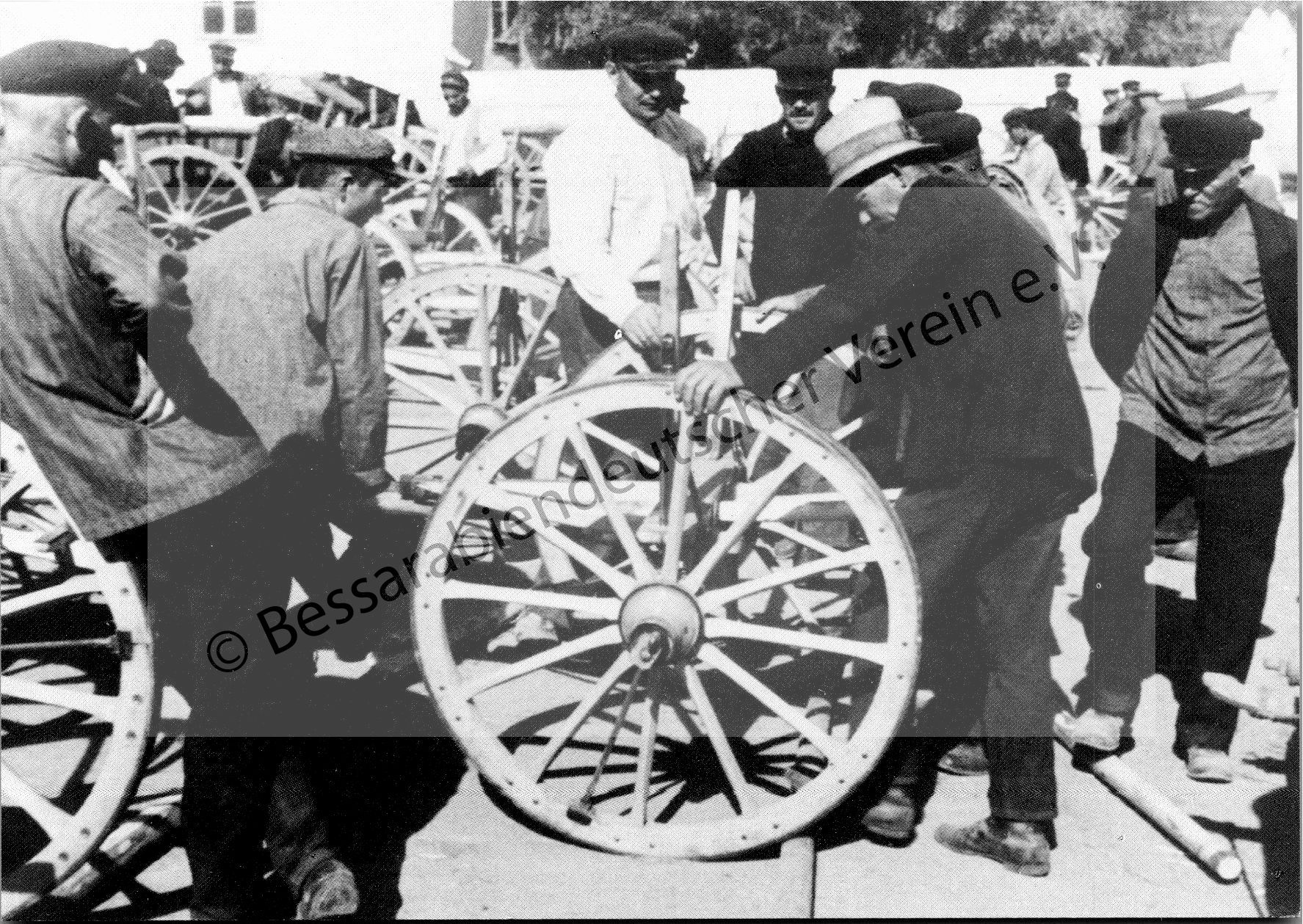 Postkarte - Teplitzer Wagenbauer auf dem Arziser Markt