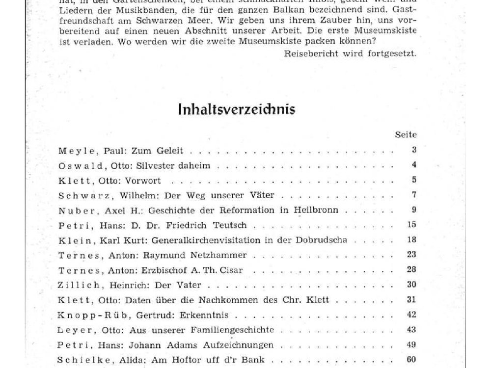 Inhaltsverzeichnis