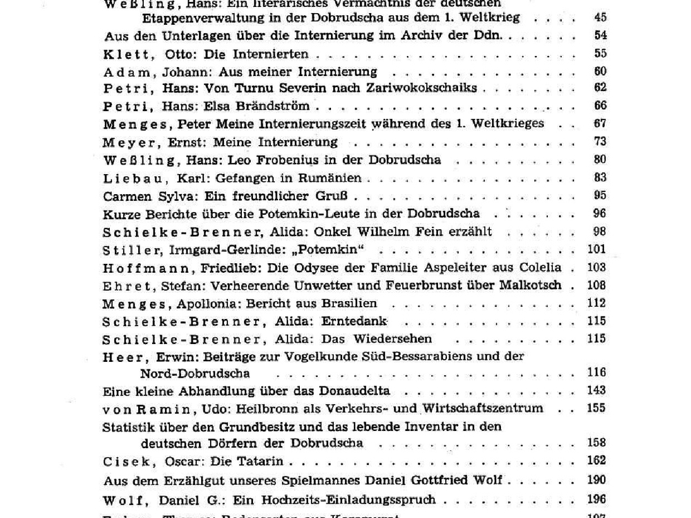 Inhaltsverzeichnis