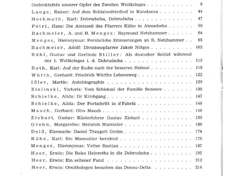 Inhaltsverzeichnis