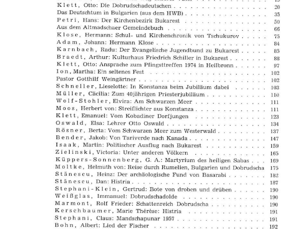 Inhaltsverzeichnis