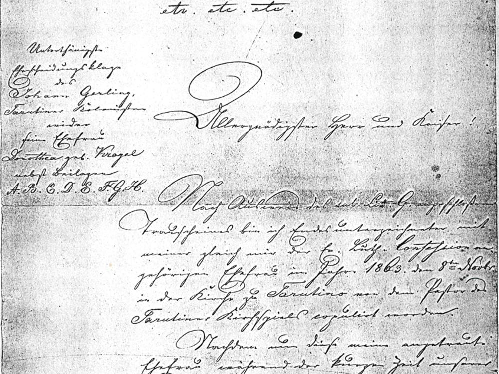 Brief an Zar Alexander II S. 1