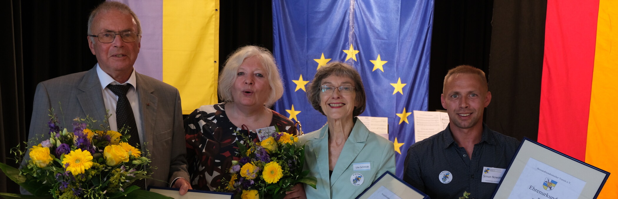 Ehrungen beim Bundestreffen. Ingo R.  Isert, Brigitte Bornemann, Dr. Ute  Schmidt, Simon Nowotni. Renate Kersting war verhindert.