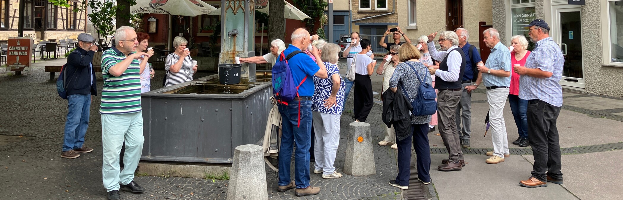 Wie schmeckt wohl das Wasser aus den  Brunnen?