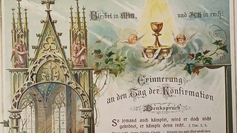 Konfirmationsurkunde aus unserem Archiv