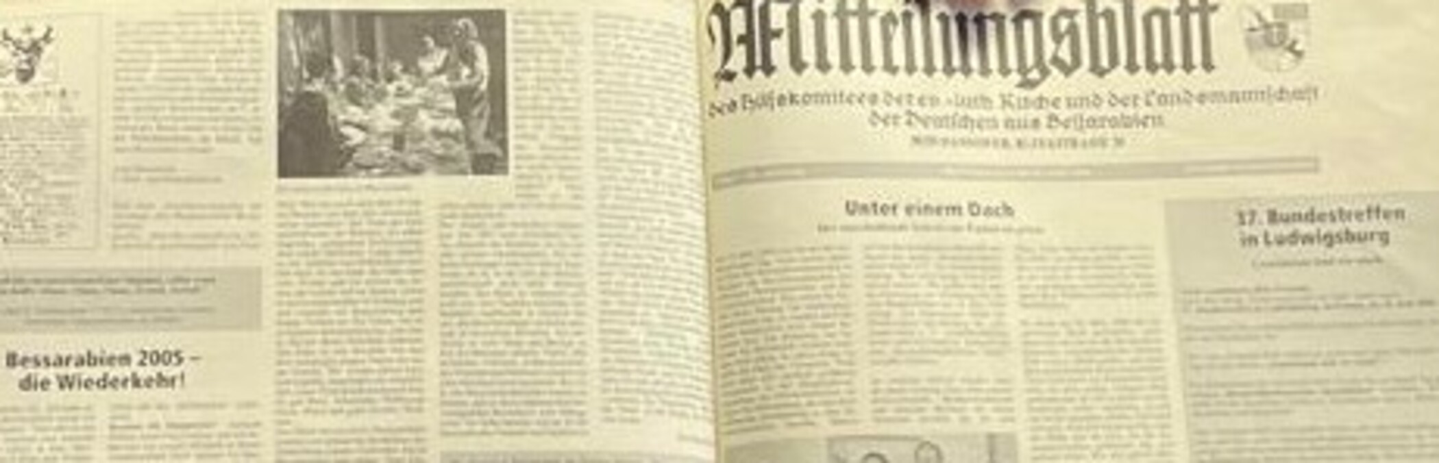Die Ausgabe vom 6. April 2006 des Mitteilungsblattes mit der Schlagzeile &bdquo;Unter einem Dach&ldquo;